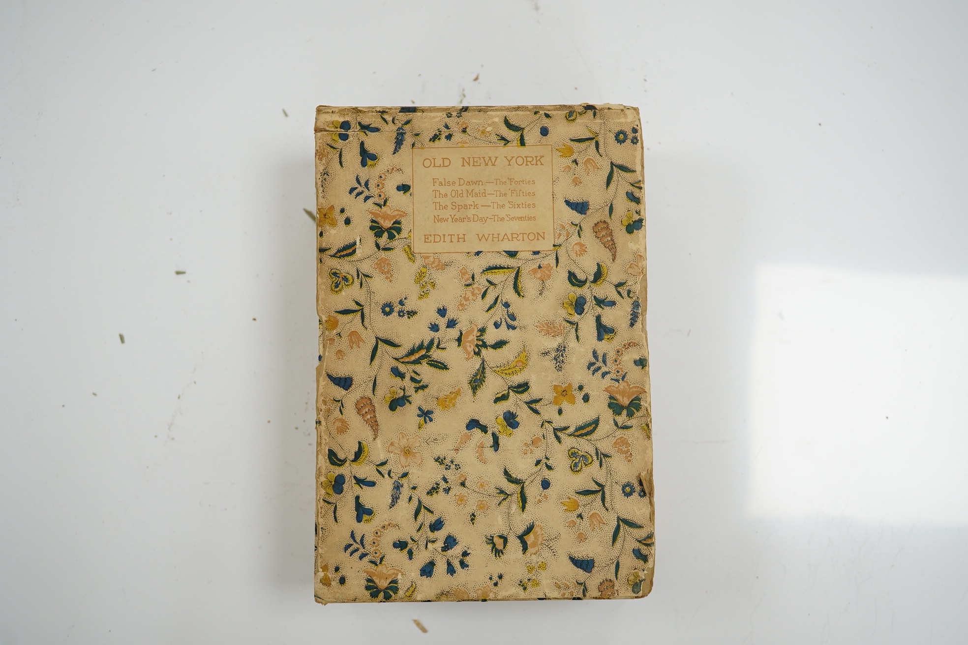 Wharton, Edith - Old New York ... Decorations by E.C. Caswell. First Edition, 4 vols. pictorial e/ps. to each volume; original roy. blue cloth with pictorial label on upper boards and printed label on spines, coloured an